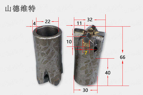 32矿用十字风钻头图片