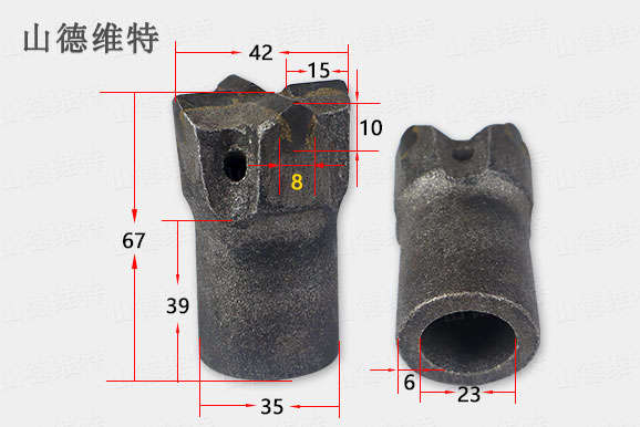 42mm十字型风钻头矿用硬质合金钻头