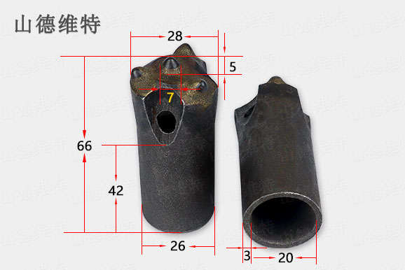 28球齿钎头柱齿钻头图片