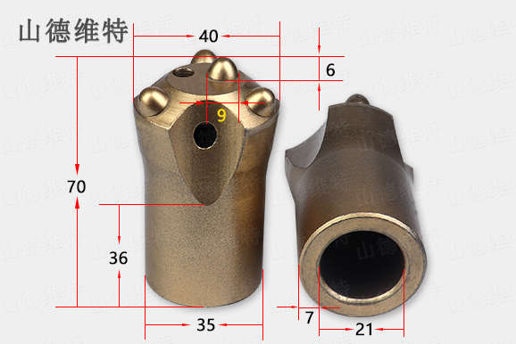 40黄色球齿矿用硬质合金风钻头图片