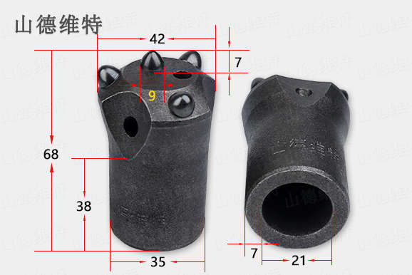 42mm矿用梅花钻头柱齿钻头图片